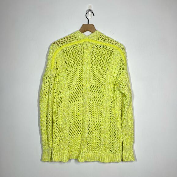 NEW Anthropologie Serenity Open Cardigan Lime Yellow Women’s Size XS/S - Picture 4 of 11